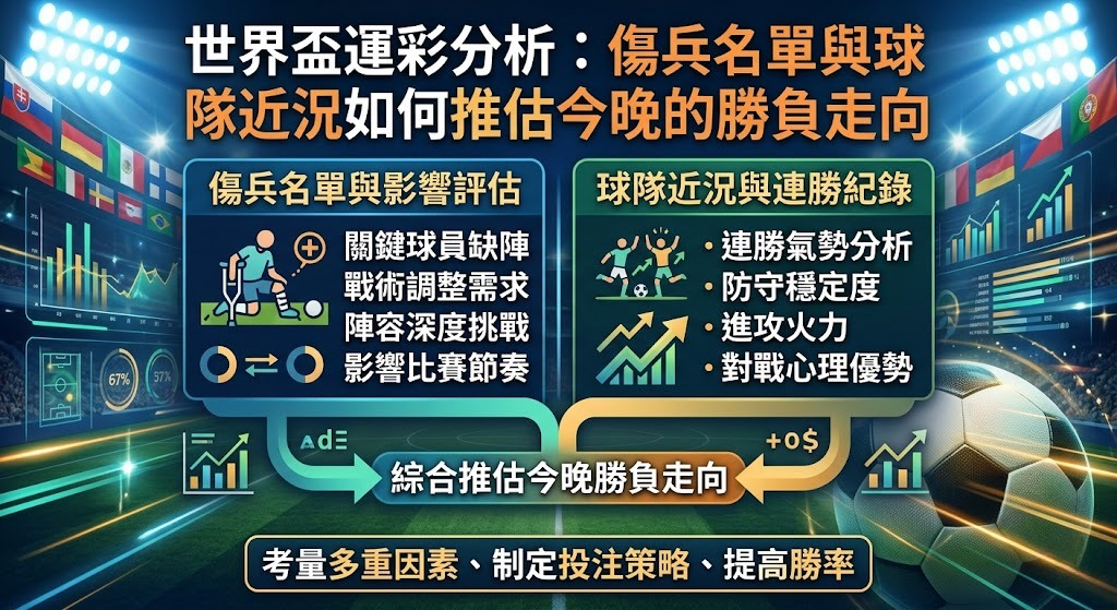 傷兵名單與球隊近況如何推估今晚的勝負走向